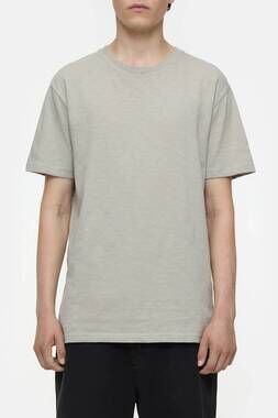 NEW CLOSED organic cotton classic slub short sleeve t-shirt in mud grey